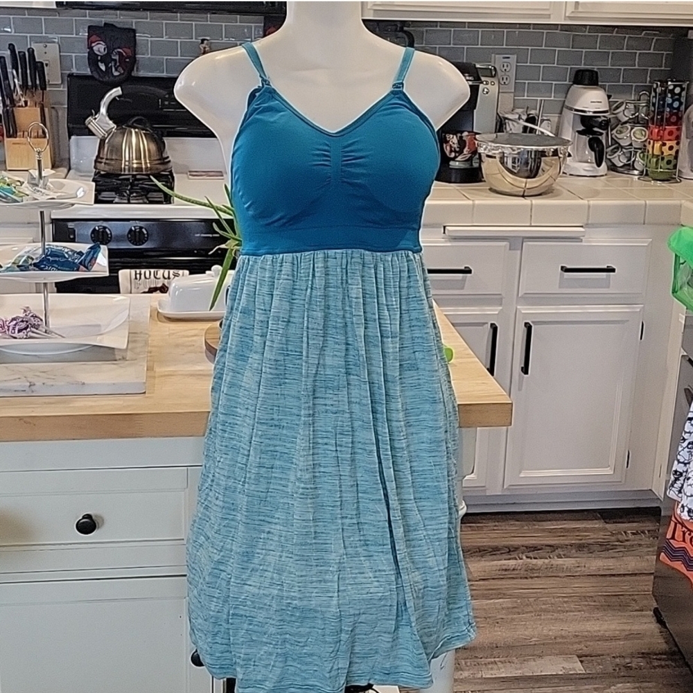 Blue Spaghetti Strap Dress